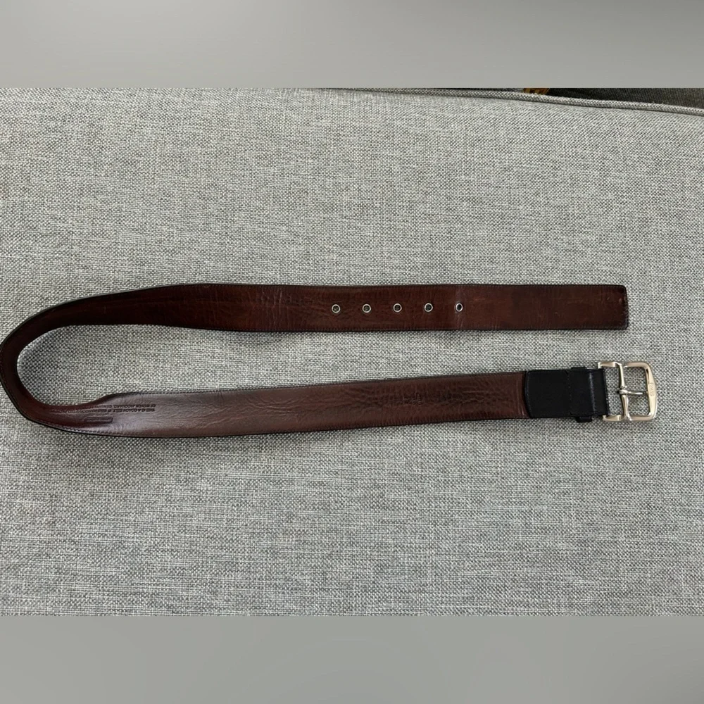 Coach C Black Canvas Leather Belt Size Small